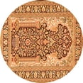 thumbnail image 1 of Ahgly Company Indoor Round Persian Orange Traditional Area Rugs, 6' Round, 1 of 1