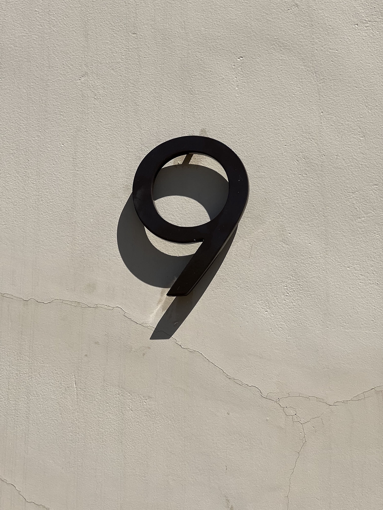 Montague Metal Products 8" Brushed Aluminum Floating or Flat Modern House Numbers 0-9 - 4