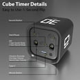 thumbnail image 2 of Cube Pomodoro Timer, Smart Productivity Timer 5/10/30/60 Minutes & Custom Countdown, Pause & Resume, Adjustable & Silent Visual Timer, Portable Rotation Multi Desk Timer for Study Task Work Kitchen, 2 of 7
