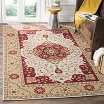 Safavieh Easy Care Todor Medallion Area Rug, Creme/Red, 3' x 5'
