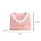 thumbnail image 5 of Bolso cuadrado pequeño de charol con patrón de cocodrilo para mujer, bandolera con cadena gruesa, 2024, 5 of 5
