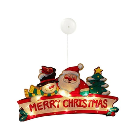 

Holiday Window Hanging Light Battery Powered Christmas Decor With Suction Cup