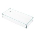 thumbnail image 2 of Zzistar Tempered Wind Guard for Firepits, Gas Fire Pit Wind Guard for Fire Table, Thick Square Glass Shield, Glass Panel with Hard Aluminum Corner Bracket & Feet, 2 of 7