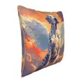 thumbnail image 2 of Zufioo Colorful Cloud Spotted Dog Print Velvet Border Throw Pillow Cover, Zipper Throw Pillow Protector for Cushions Sofa Bedroom Home Decorations-16"x16", 2 of 8