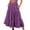 Purple, variant on Spring Dresses for Women LEBONYARD A-Line Skirt with Pockets for Convenience,Fashion Women Solid Casual Pocket Ruched Ruffles Elastic Waist Skirts Purple S