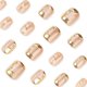 thumbnail image 3 of Uñas postizas adhesivas HPYFOI Gold Chrome cortas cuadradas, 24 piezas, 3 of 7