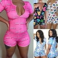 thumbnail image 1 of Combinaison Sexy Moulante Décontractée pour Femmes, Combinaison à Manches Longues, Short, Justaucorps, Tenue de Maison, Pyjama, 1 of 5