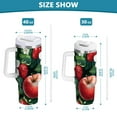 thumbnail image 6 of Yayeee 40oz Stainless Steel Tumbler with Straw and Handle Double-Wall Insulated Travel Water Bottle, Red Apple Pattern, 6 of 8