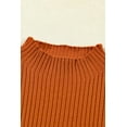 thumbnail image 6 of Women's Casual Ribbed Knit Short Sleeve Sweater with Patch Pocket - [ZhiHiMeRi] | (US 4-6)S,Gold Flame, 6 of 11