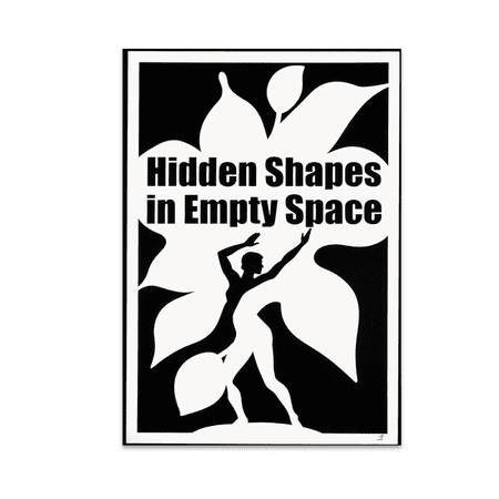 Negative Space Illusion Modern Wall Decor - Art Enthusiast - 13x19 Poster Print