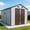 White+Brown, variant on 4x8 FT Lean to Shed with Floor, Resin Storage Shed & Outdoor Storage Clearance with 2 Windows, Backyard Storage Sheds for Garden, Patio, Backyard, (Black+Grey)