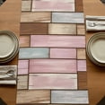thumbnail image 5 of Table Runners 72 Inches Long Dress Scarves, Pink Brown Vintage Farmhouse Kitchen Table Runner, Coffee Tablerunners, Retro Farmhouse Elegant Pastoral 16x72 Inch, 5 of 9