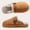 Chestnut, variant on Women's Fuzzy Suede Slippers Faux Fur Memory Foam Scuff Slippers Warm Winter Slip-On House Shoes with Adjustable Buckle Indoor and Outdoor, Chestnut, Size 9-10
