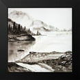 thumbnail image 2 of Atelier B Art Studio 20x20 Black Modern Framed Museum Art Print Titled - PEACEFUL LANDSCAPE, 2 of 5