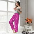 thumbnail image 5 of Bixox Women's Rose Red Glitter Patterned Pajama Pants Loungewear, 5 of 5