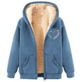 thumbnail image 3 of Winter Coats For Women 2025, Warm Plus Size Outerwear, Fleece Lined Hooded Parka, Regular Length Pea Coat, Zipper Front Jacket, Cold Weather Parka, Heavy Duty Winter Coat Light Blue L, 3 of 4