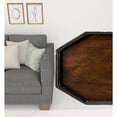 thumbnail image 3 of 28" Dark Brown Manufactured Wood Octagon End Table With Two Shelves, 3 of 5