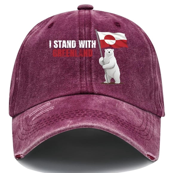I Stand With Greenlands Flag Bear Kalaallit Greenlanders Hats For Men Stylish