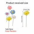 thumbnail image 3 of Clearance!Giyblacko Metal Flower Stakes 3D Flower Garden Stake Set 5pcs Metal Outdoor Decor For Patio Yard Realistic Weather Proof Floral Decoration, 3 of 8