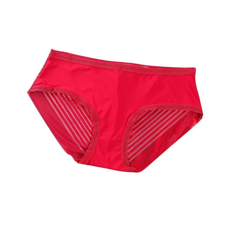 

EHTMSAK Women s Invisible Hipster Briefs Comfort Mesh Underwear Stretch Low Rise Seamless Panties Wine L