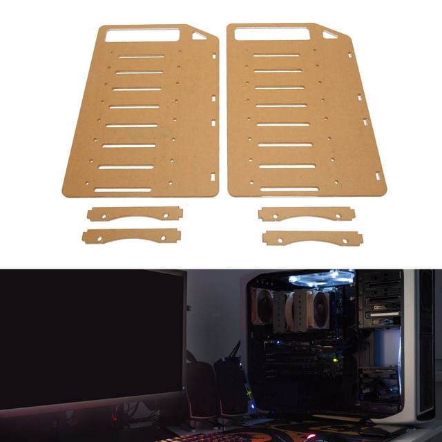 Support de Disque Dur DIY, Rack de Disque Dur en Acrylique Multi-Couches avec Kit de Vis de Montage et Trous de Montage Précis, pour Disque Dur de 3,5 Pouces et Ventilateurs de 8 cm