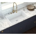 thumbnail image 4 of Ruvati Rvl2707 Fiamma 26-1/2" Undermount Single Basin Fireclay Kitchen Sink - White, 4 of 7