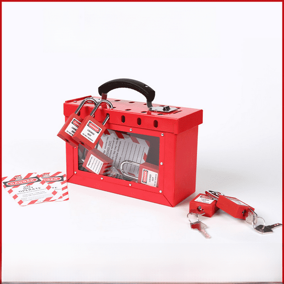 Caja de seguridad portátil con visualización de seguridad, almacenamiento de llaves, caja de seguridad portátil, caja de candado de metal, grupo de gestión