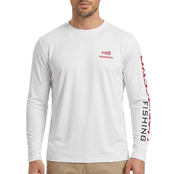 BASSDASH Men’s UPF 50 Sun Protection Long Sleeve Shirts Quick Dry Performance SPF UV Shirt for Outdoors Fishing Hiking FS31M