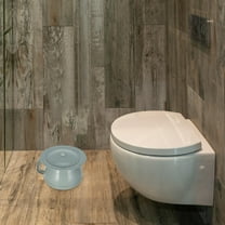 Raindrops MLINS 1 Set Urinal Basin Potty with Lid Portable Toilet Chamber Pot Plastic Urine Bucket Lidded Spittoon with Brush