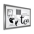 thumbnail image 2 of Designart 'Ancient Fashion Girl Drinking A Cup Of Tea' Vintage Framed Art Print, 2 of 4