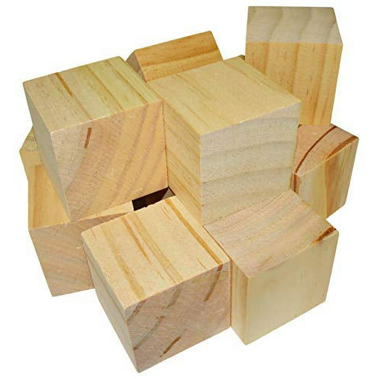 Bright Creations 250 Pack Unfinished Wood Cubes for Crafts, 3/4 In Wooden  Block Set