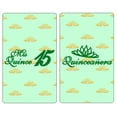 thumbnail image 2 of Mis Quince Miniature Candy Bar Wrapper, Quinceanera Mini Chocolate Bar Stickers for 15 Birthday Party, Table Top Event Decorations, (Set of 60) Candy Not Included (Green), 2 of 5