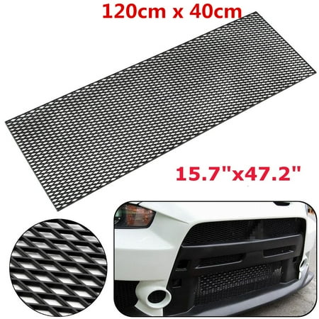 Abs Plastic Honeycomb 120X40cm(LxW) Black Honeycomb Mesh Grill ABS Plastic Spoiler Bumper Vent Side Vents Hoods Universal ()