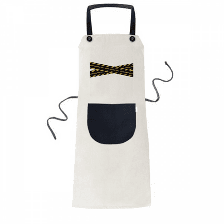 

Logo Site Construction Warning Apron Adjustable Bib Cotton Linen BBQ Kitchen Pocket Pinafore