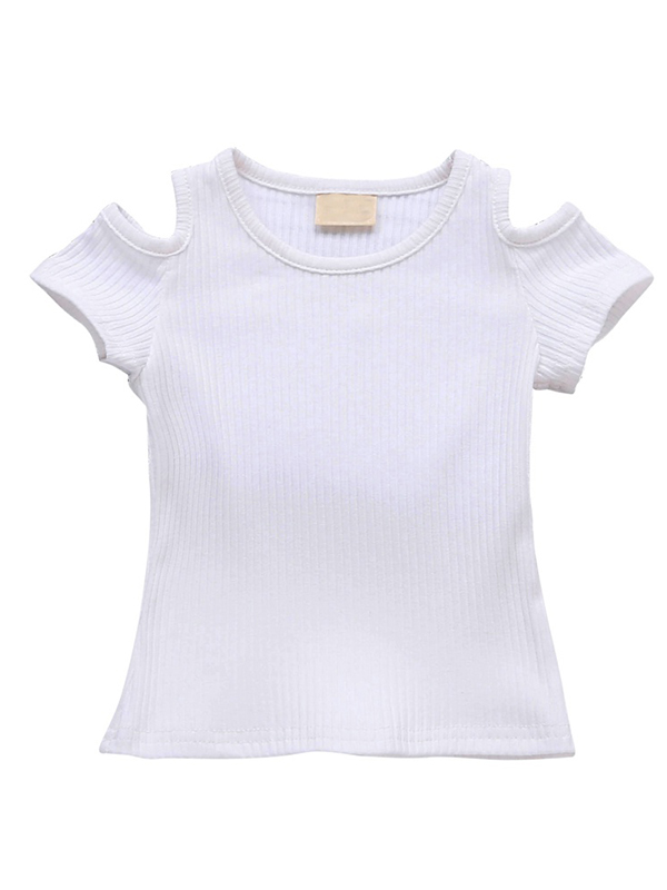 off the shoulder white tee