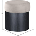 thumbnail image 6 of Meridian Furniture Nimes Beige Velour Fur Fabric Ottoman/Stool, 6 of 8