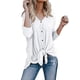 thumbnail image 1 of Blusa de túnica de punto de gofre para mujer Tops con nudo de corbata Camisas lisas de ajuste suelto Xemadio CJWUS-1544, 1 of 1
