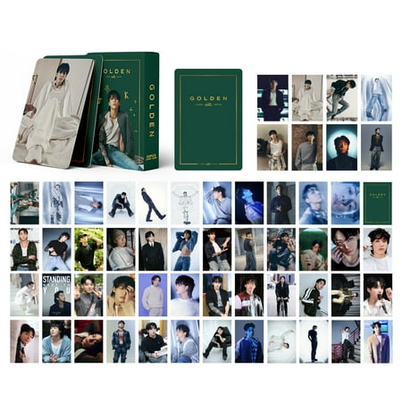 55Pcs KPOP JUNGKOOK LOMO Cards JUNGKOOK GOLDEN SOLO Album Photocards KPOP Merch Gift Postcard Merchandise MINI Collection Poster JUNGKOOK Greeting Cards