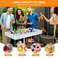 thumbnail image 2 of SUGIFT Folding Ice Cooler Table, Chill Table with Skirt & Drain Hose, Self-Serving Beverage Cooling Bar, for Parties, Picnics, White, 2 of 8