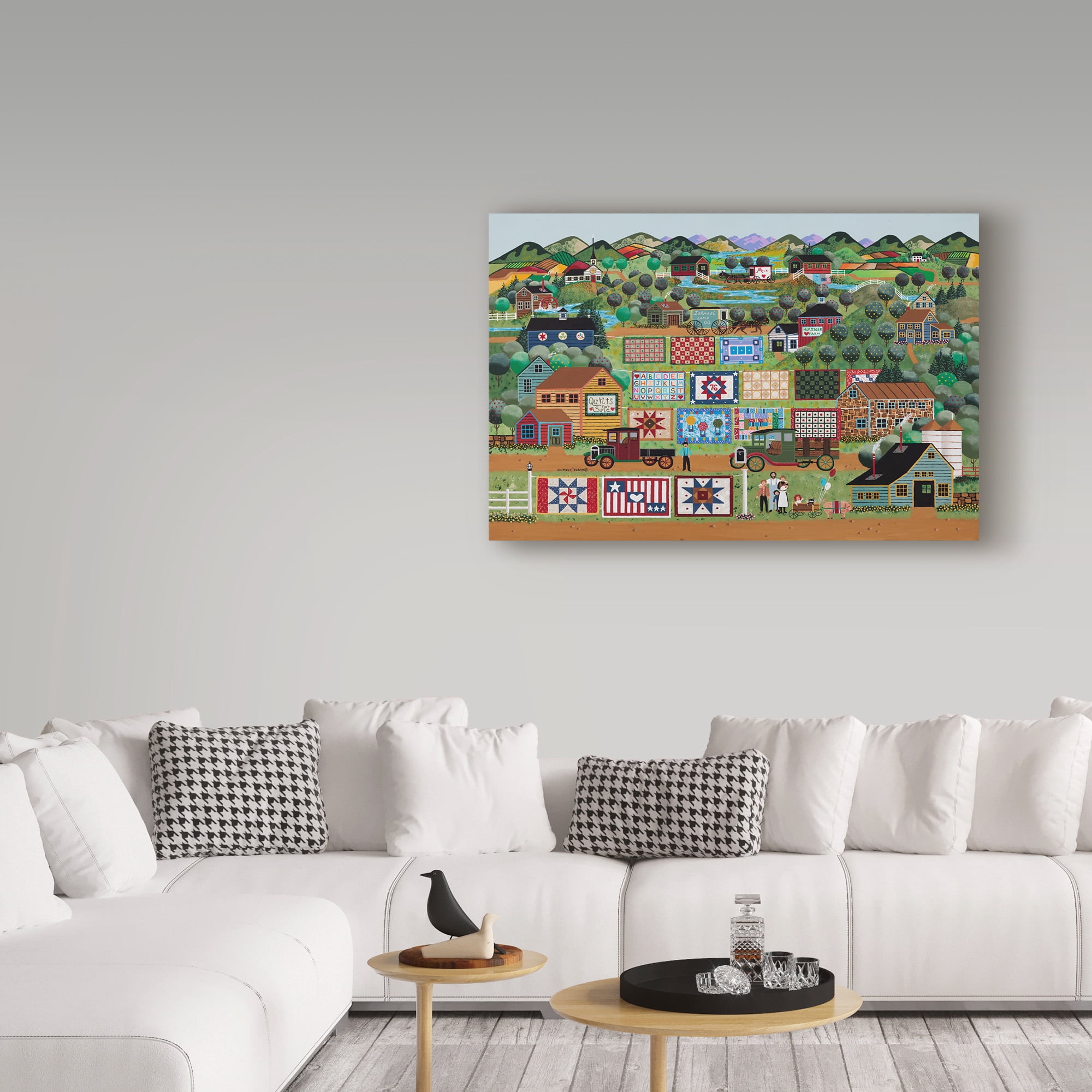 Trademark Fine Art 'Quilts For Sale' Canvas Art by Anthony Kleem