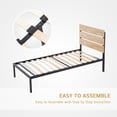 thumbnail image 6 of Bed Frame Platform Mecor Headboard & Slats Bedroom Furniture Wooden Twin Size, 6 of 6