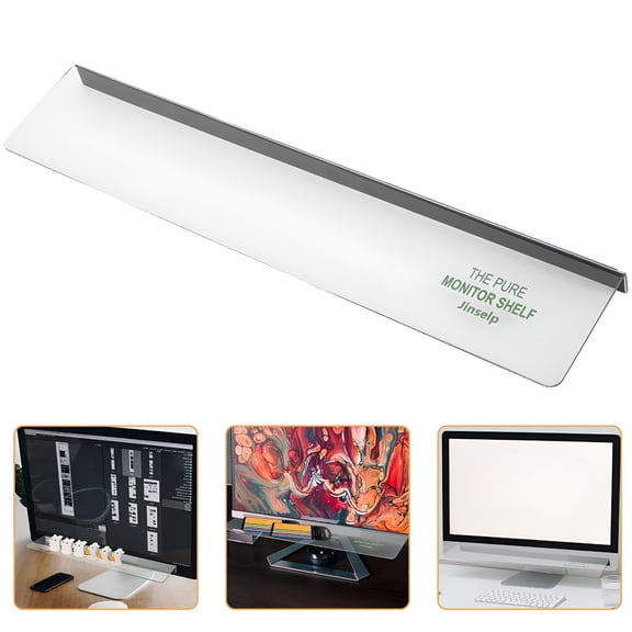 LAMIRO Monitor Pad Office Accessories Supplies for Desk Desktop Stand Acrylic