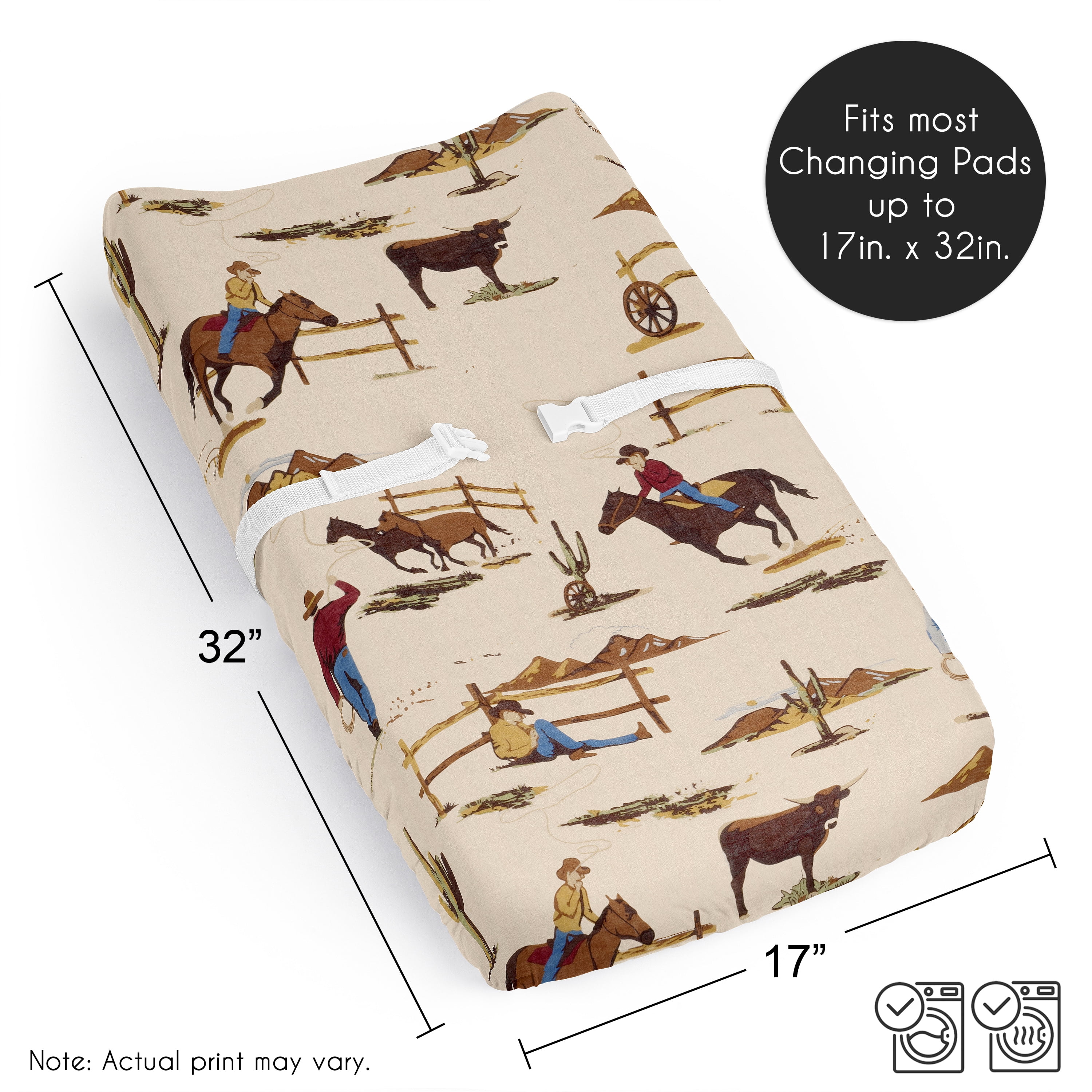 Sweet Jojo Designs Wild West Cowboy Multicolor Changing Pad Cover Sheet