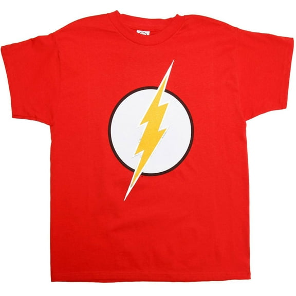 Flash Logo T-shirt Silver Foil DC Comics