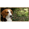 thumbnail image 2 of Every Day is Better With A Beagle (garden scene) Wooden Sign / Plaque featuring the Art of S. Rogers, 2 of 2