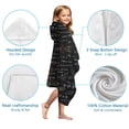 thumbnail image 7 of Math Equations Colorful Numbers Black Pattern Hooded Bath Towel，50"x30" for Ages 3 To 12 Kids, Quick Dry Lightweight Soft Microfiber Hood Beach Towel Cover Up for Kids, 7 of 7
