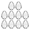 thumbnail image 1 of Uxcell K9 Cristales Colgantes en Forma de Gota, Paquete de 10, Prismas de 38 mm para Decoración de Lámparas de Artesanía, Transparente, 1 of 7