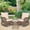 Beige, variant on W WARMHOL 3 Pieces Outdoor Patio Bistro Rocking Chair Set, Rattan Patio Rocker Chairs Set with Cushions and Glass-Top Coffee Table, Conversation Bistro Set for Porch & Backyard - Orange