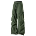 thumbnail image 4 of Baggy Cargo Pants For Men Windproof Stretch Elastic Waist Drawstring Parachute Pants Waterproof Hiking Joggers Multi Pockets, 4 of 9