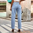 thumbnail image 5 of Vedolay Fashion Women Pants Palazzo Pants Lightweight Summer Beach Flowy Trousers Light Blue,2XL, 5 of 5